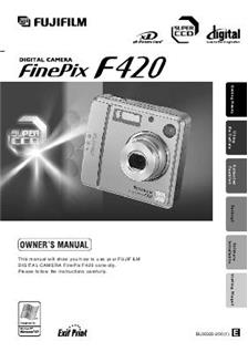 Fujifilm FinePix F420 Printed Manual